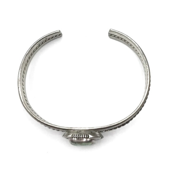 Signed - Spencer, Navajo. Vintage Sterling Silver “Carico Lake” Turquoise Cuff - Picture 4 of 14